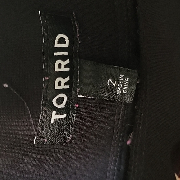 Torrid Steampunk Whimsigoth Sexy Boho Indie black lace up stretch skirt size 1X - Picture 5 of 8